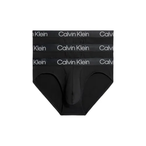 CALVIN KLEIN 3 Pack Briefs Modern Structure Underpants Men's 3 Pack Black