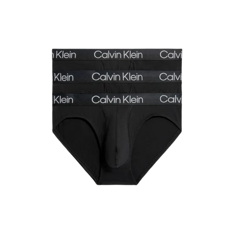 CALVIN KLEIN 3 Pack Briefs Modern Structure Underpants Men's 3 Pack Black-0
