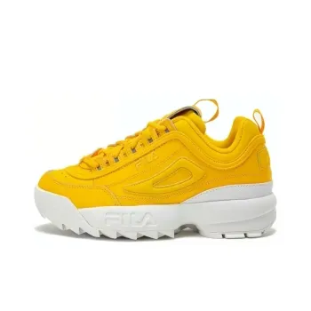 FILA Disruptor Cushioning Low Top Casual Shoes Women's Yellow White