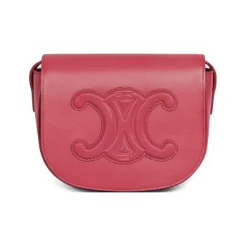 CELINE Cuir Triomphe Triumph Calfskin Crossbody Bag, Shoulder Bag Women's Pink Candy