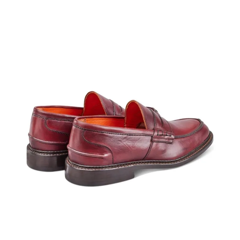 Tricker's Eva Penny Loafers Women's Burgundy-3