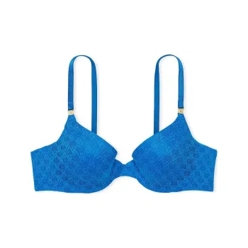 Victoria's Secret PINK Icon By Victoria's Secret Push-Up Demi Bra/Shocking Blue Bra Women's Blue