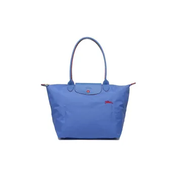 LONGCHAMP Le Pliage Club Fabric With Nylon Fabric With Leather One Shoulder Dumpling Bag Handbag Regular Women's Blue