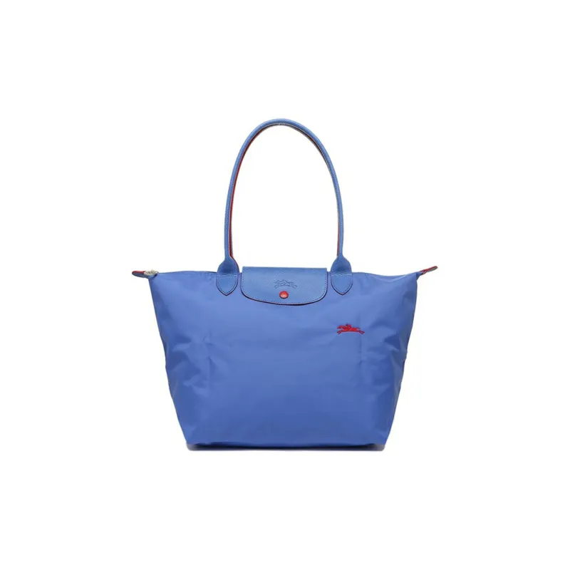LONGCHAMP Le Pliage Club Fabric With Nylon Fabric With Leather One Shoulder Dumpling Bag Handbag Regular Women's Blue-0