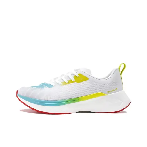 DESCENTE DELTA Cushioning Slip Resistant Low Top Running Shoes Men's White Blue