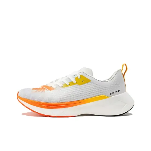 DESCENTE DELTA Cushioning Wear Resistant Low Top Casual Running Shoes Unisex White Orange