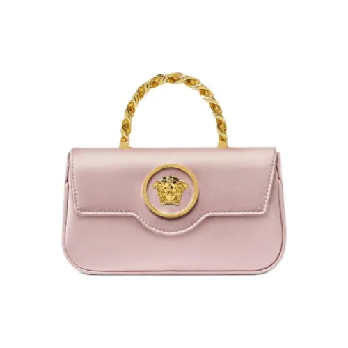 VERSACE La Medusa Satin Shoulder Bag Crossbody Bag Handbag Mini Women's 1Light Pink Red