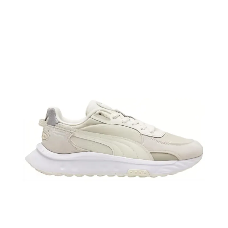 PUMA Wild Rider Rollin Low-Top Running Shoes Unisex Gray White-1