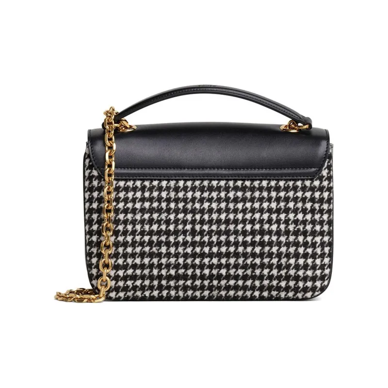 CELINE Twill Velvet With Shimmering Calfskin Crossbody Bag Shoulder Bag Women's Black-2