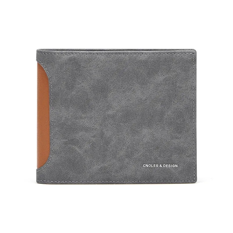 CNOLES Microfiber Coin Purse Small Size Men's Gray-1