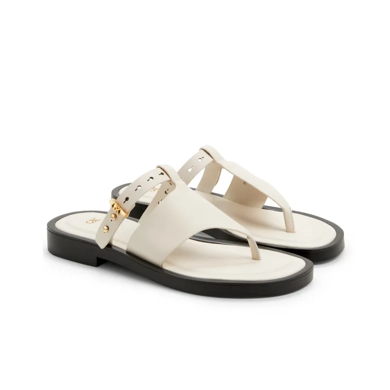 CHARLES&KEITH Flip Flops Women's White/Black-1