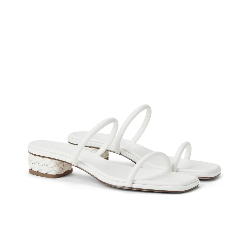 CHARLES&KEITH Composite Sole Slide Slippers 3.6cm Women's White/Multi Composite Color/Brown-1