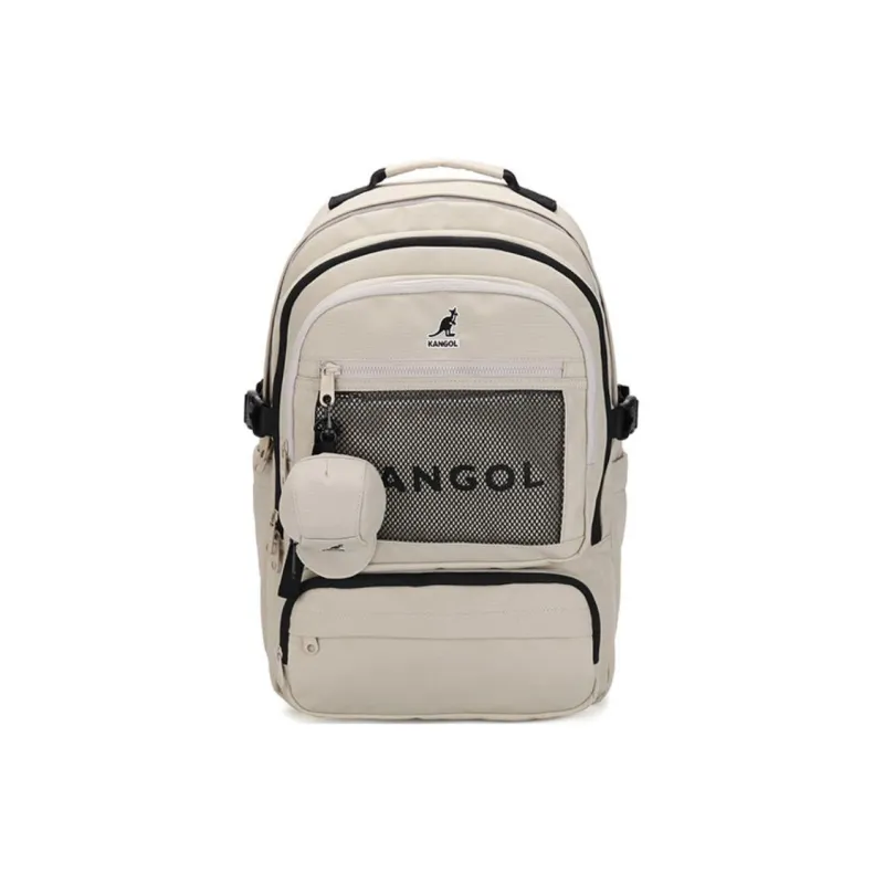 KANGOL Nylon Backpack Unisex Beige-0