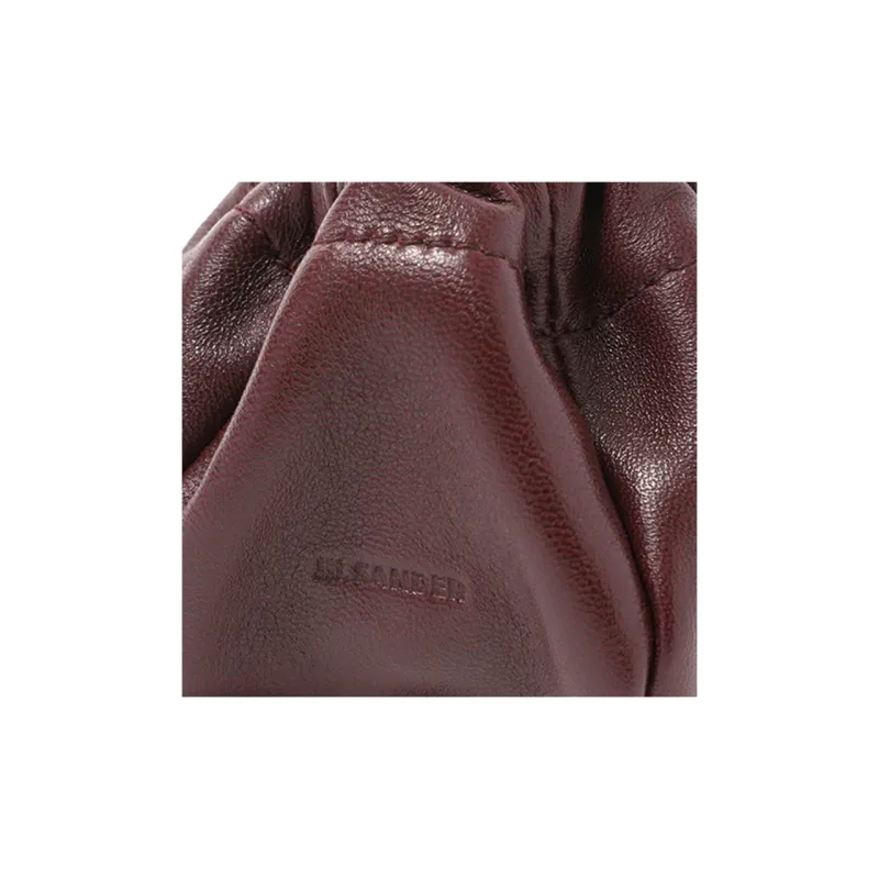 JIL SANDER Leather Handbag, Shoulder Bag Women's Burgundy-6