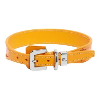 GOYARD Goyardine Canvas With Clamecy Cow Leather Dog's Teeth Collar Bag Accessory Unisex Yellow