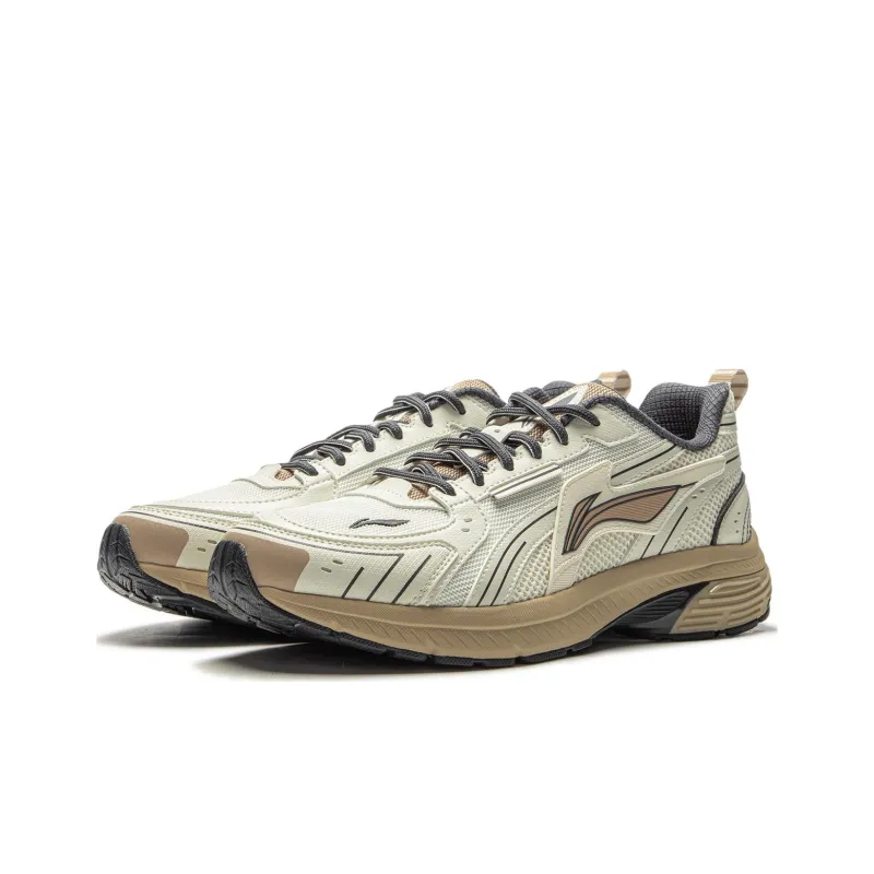 LiNing Shake 1.5 Cushioning Slip Resistant And Abrasion Resistant Low Top Running Shoes Men's Ecru-2