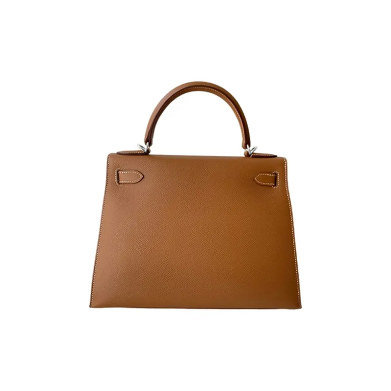 HERMES Kelly EP Leather Kelly Bag Handbags Women's 37 Gold Gold Brown-2