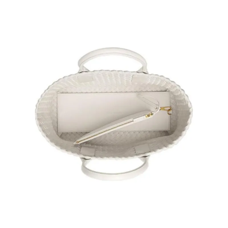 Bottega Veneta CABAT Lambskin Tote Bag, Shopping Bag, Handbag, Shoulder Bag Trumpets Women's White-3