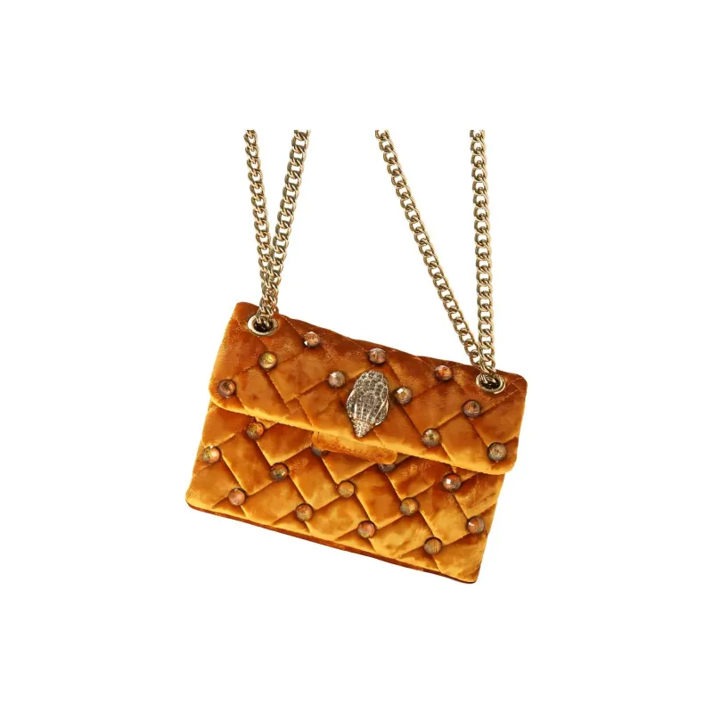 Kurt Geiger London Velvet Handbag Shoulder Bag Crossbody Bag Mini Women's Orange-3