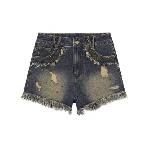 EPTISON WOMAN Denim Shorts Women's Vintage Blue