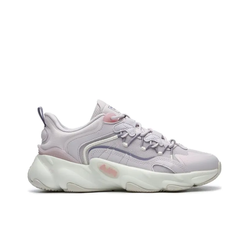 FILA Jagger Ⅱ Cushioning Anti Slip And Wear Resistant Low Top Casual Shoes Women's Purple Gray-1