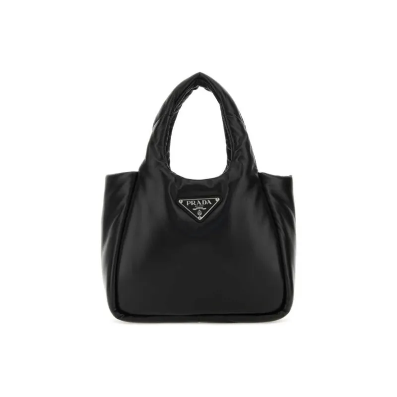 PRADA Nappa Leather Handbag Women's Black-0