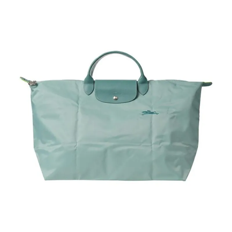 LONGCHAMP Le Pliage Green Canvas Portable Canvas Travel Bag Large Size Women's Coral Green-0