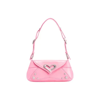 PINKO Cow Leather Handbag Shoulder Bag Women's Pink
