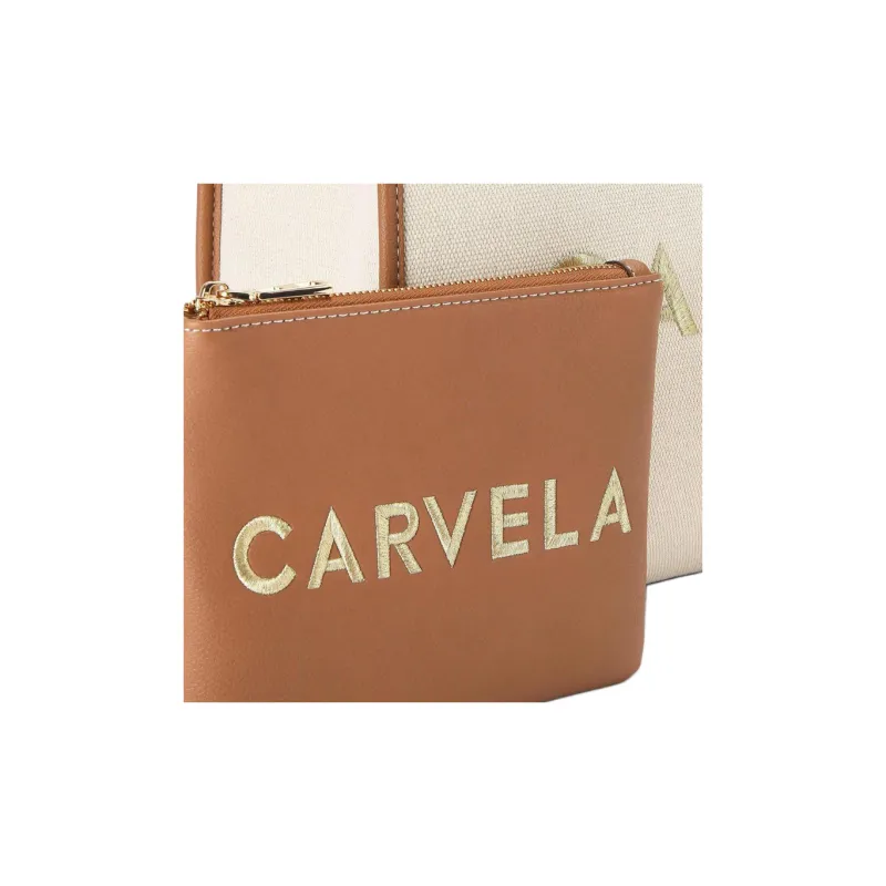 Kurt Geiger London Fabric Tote Bag Shopping Bag Handbag Women's Light Brown-3