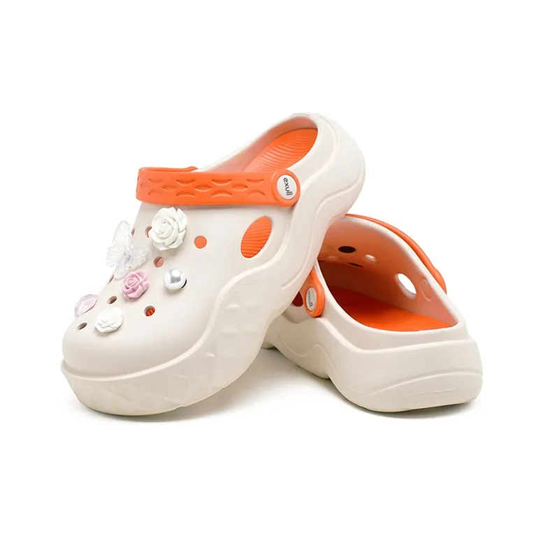 EXULL Q Clogs Women's White Pink-4