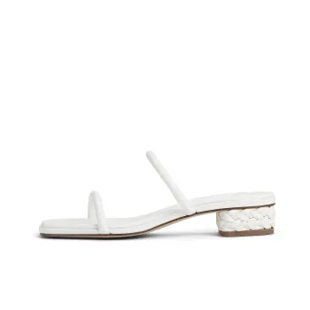 CHARLES&KEITH Composite Sole Slide Slippers 3.6cm Women's White/Multi Composite Color/Brown