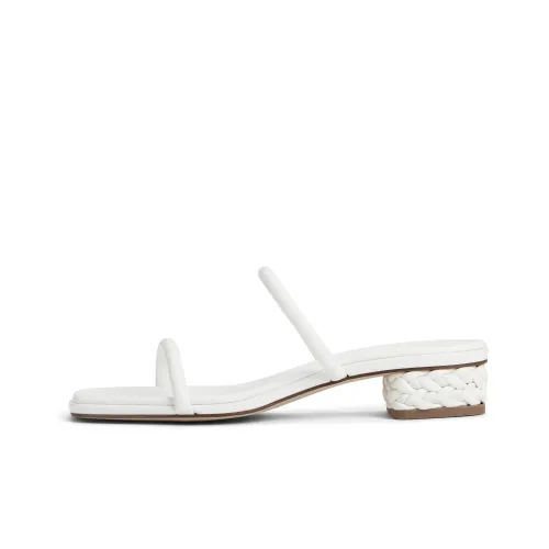 CHARLES&KEITH Composite Sole Slide Slippers 3.6cm Women's White/Multi Composite Color/Brown