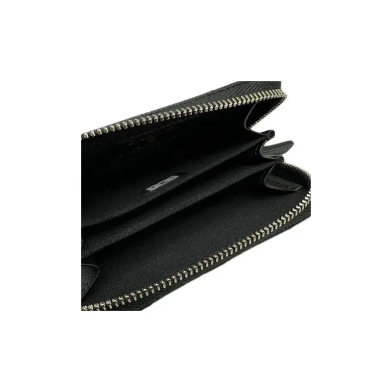CHANEL Grain Embossed Caviar Calfskin Coin Purse Women's Black-2