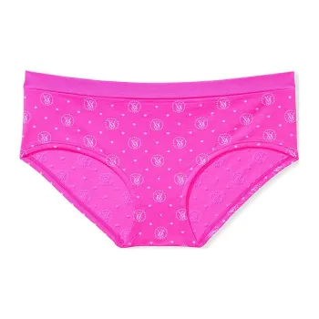 Victoria's Secret Seamless Lace-Trim Hiphugger PPS Panty Underpants Women's 1 Pack Pink Print