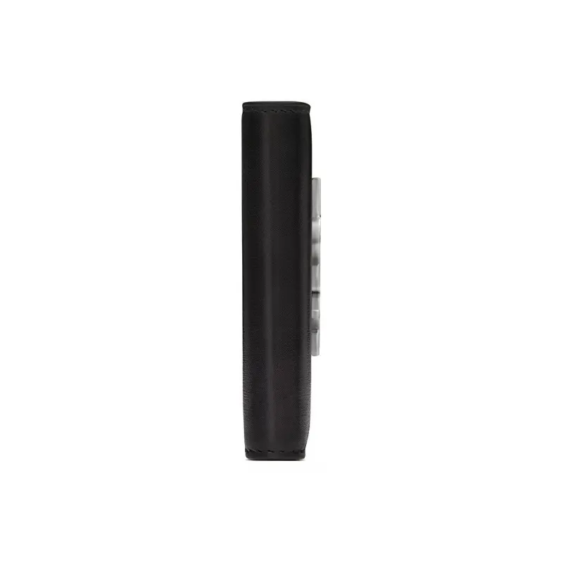 SAINT LAURENT CASSANDRA Leather Wallet Unisex Black-1