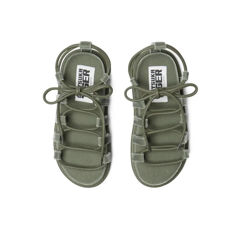 Onitsuka Tiger TIGER WARAJI Beach Sandals Unisex Gray Green-4