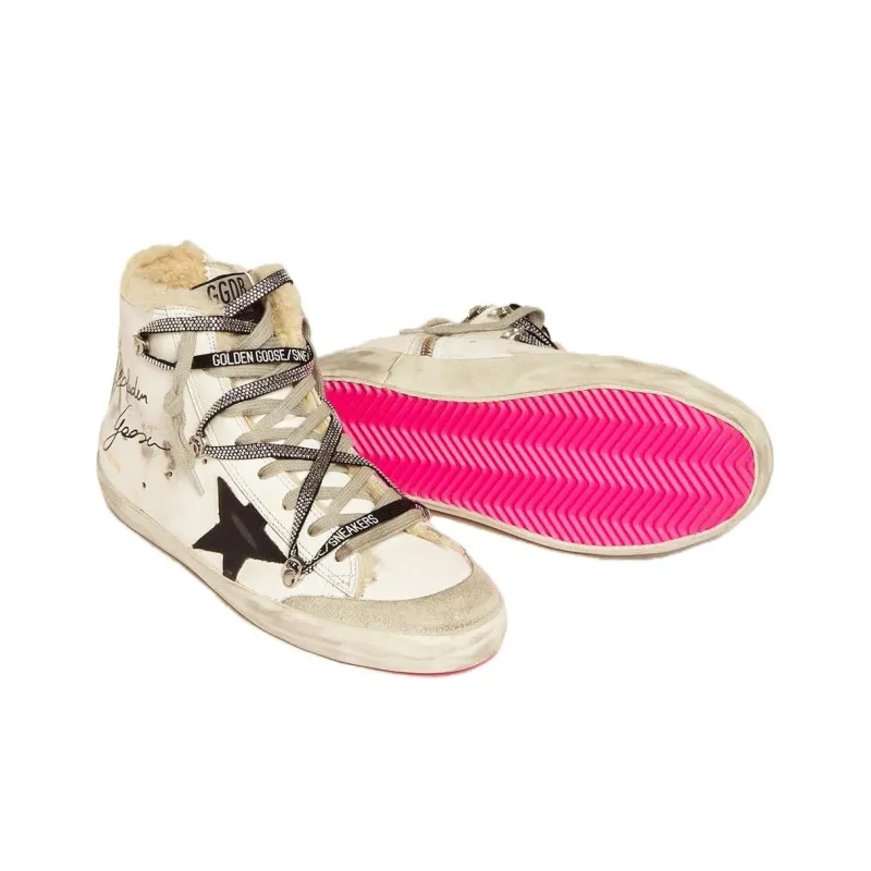 Golden Goose Francy Stylish Skateboarding Shoes Women's White-4