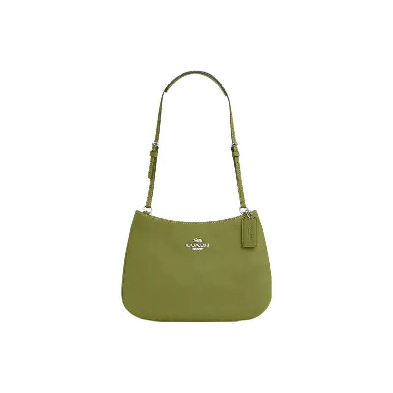 COACH Penelope Cow Leather Shoulder Bag, Handbag, Shoulder Bag Women's Yellow Green-0