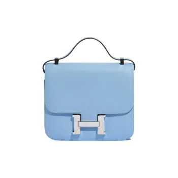 HERMES Constance Epsom Leather Shoulder Bag Crossbody Bag Mini Women's 7N Celeste Sky Blue
