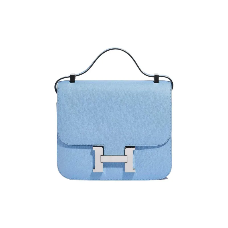 HERMES Constance Epsom Leather Shoulder Bag Crossbody Bag Mini Women's 7N Celeste Sky Blue-0