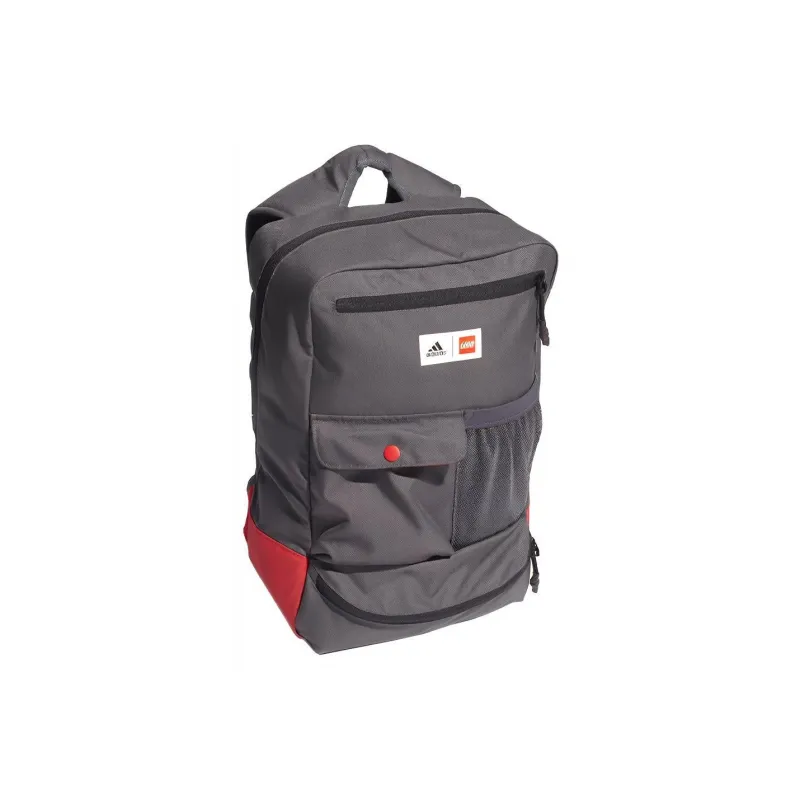 Adidas Polyester Backpack Regular Unisex Gray Red Multicolor-1