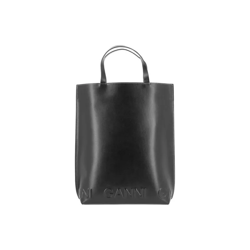 GANNI Leather Handbag Shoulder Bag Crossbody Bag Regular Women's Black-0