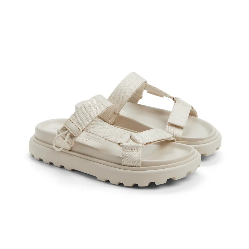 CHARLES&KEITH Slide Slippers Women's BLACK TEXTURED/Beige-4