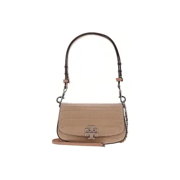 TORY BURCH Britten Leather Crossbody Bag Shoulder Bag Women's Taupe