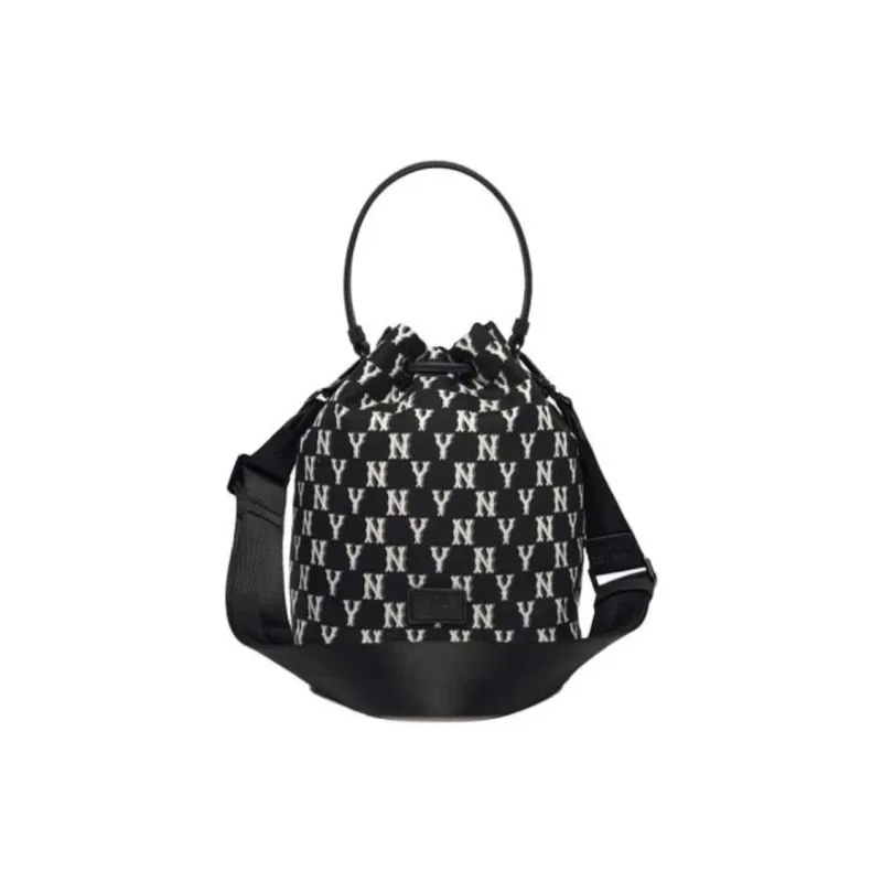 MLB Monogram Collection Polyester Bucket Bag Handbag Shoulder Bag Crossbody Bag Regular Unisex Black-4