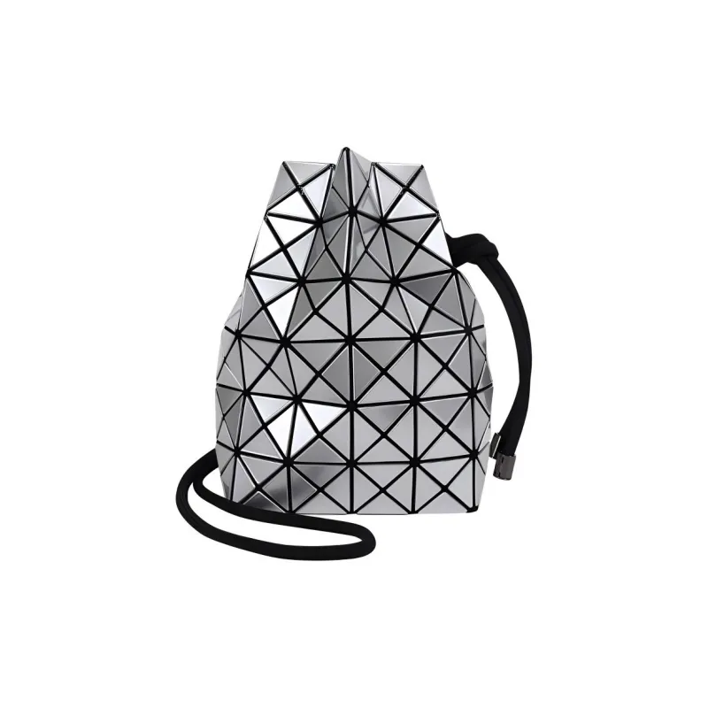 ISSEY MIYAKE Polyvinyl Chloride Bucket Bags Shoulder Bag Crossbody Bag Women's Silver-2