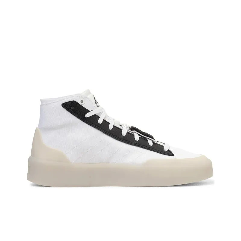 Adidas Znsored Hi Abrasion Resistant Breathable High Top Skateboard Shoes Unisex White Brown-1