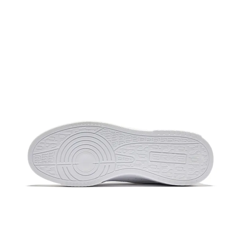 Erke Fun Play Breathable Slip Resistant Low Top Skateboard Shoes Men's Erke White-3