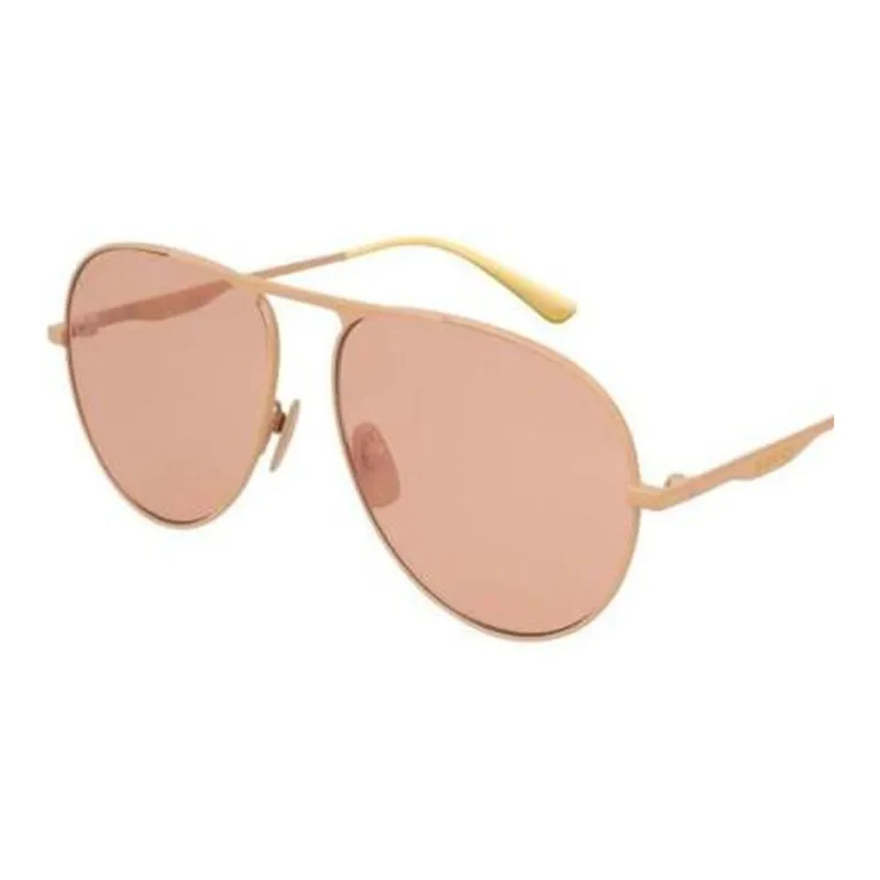 GUCCI Metal Irregular Shape Sunglasses Men's Pink-2