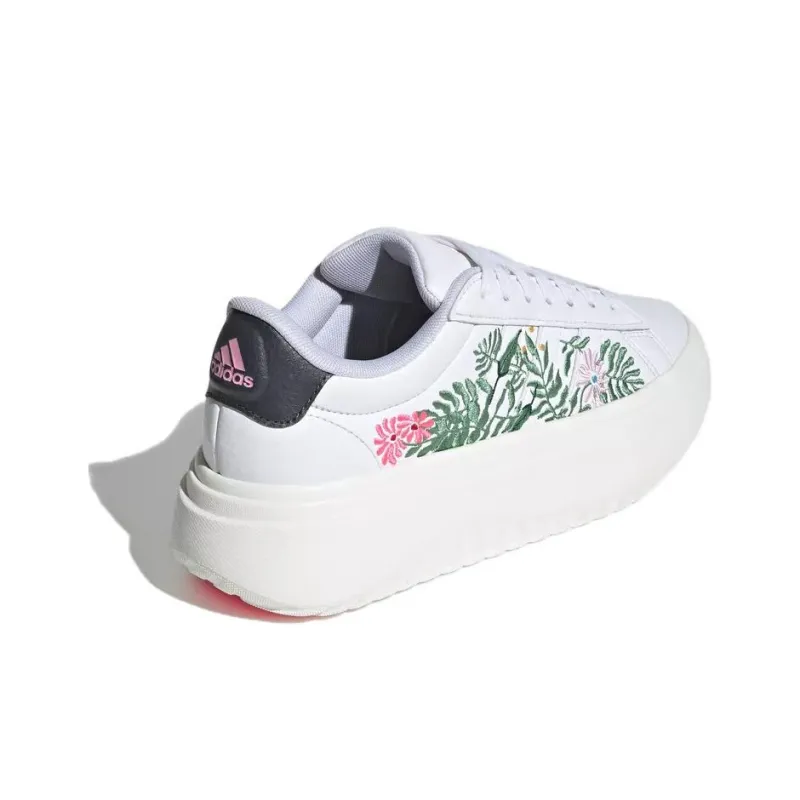 Adidas Grand Court Base 2.0 Skateboard Shoes Women's Low Top White-3